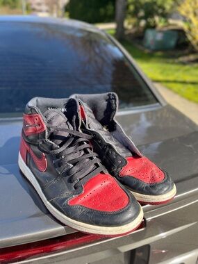 Nike Men’s High-Top Sneakers - Black & Red